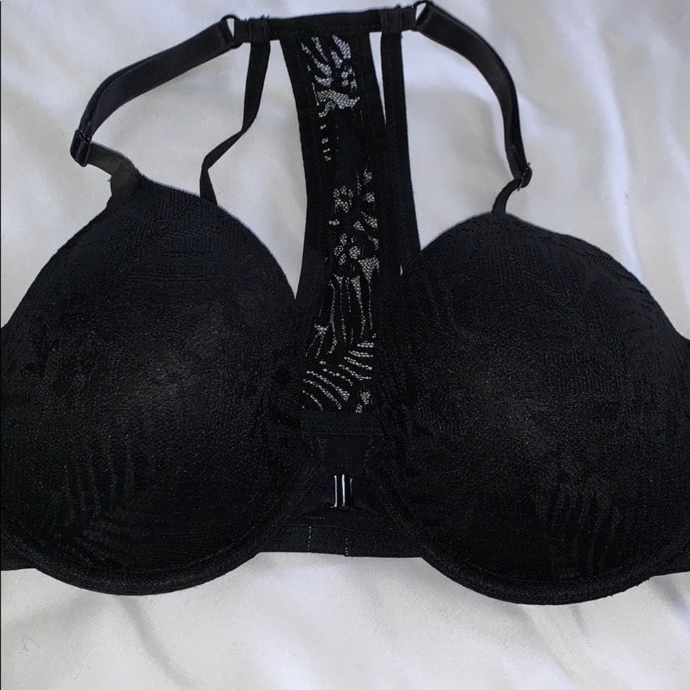 Never worn. Open front closers